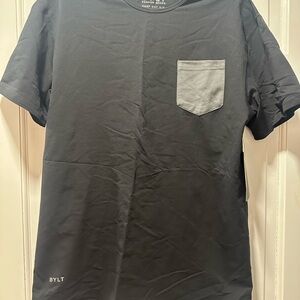 BYLT Basics Black Tee with Gray Pocket